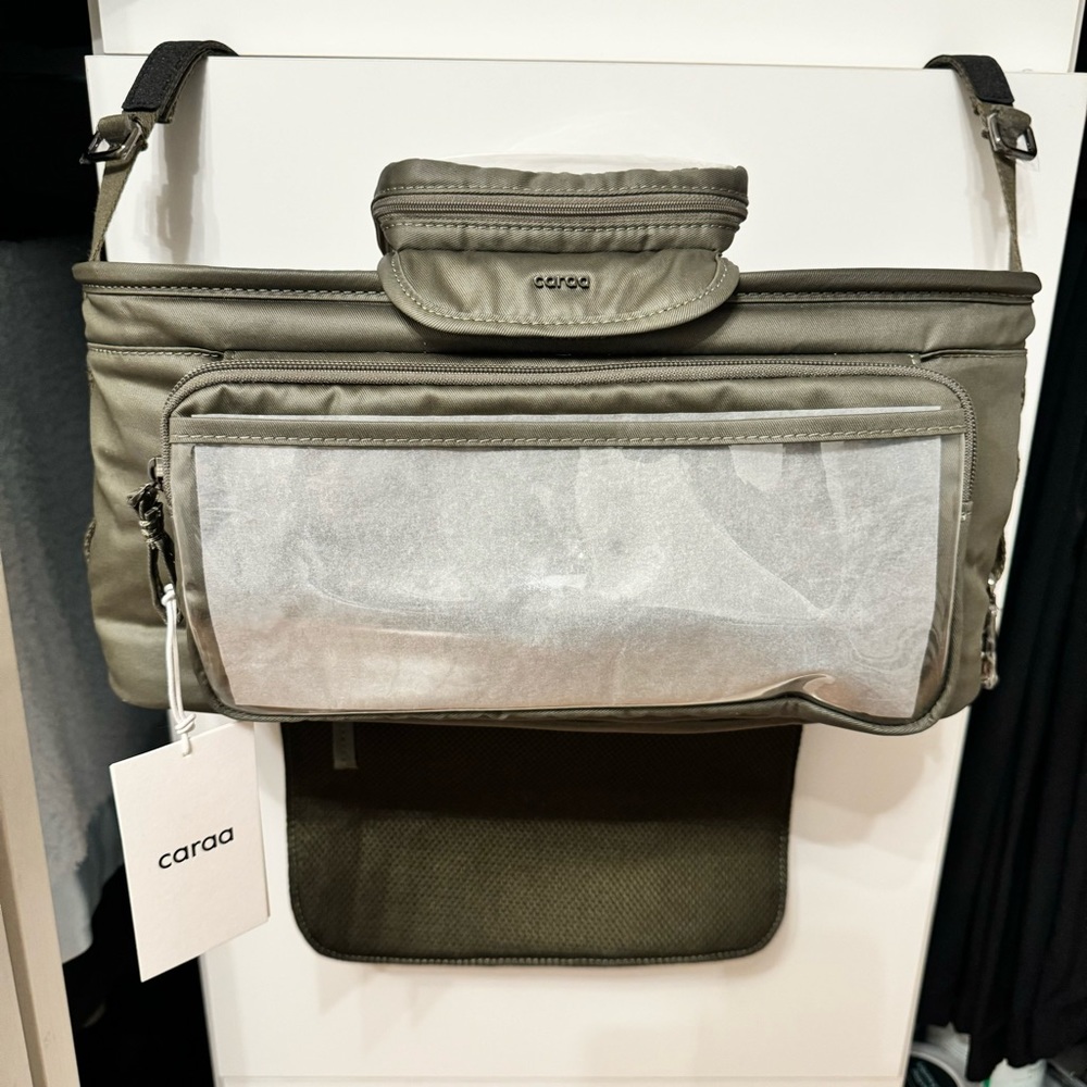 Caraa Baby Stroller Caddy in olive new